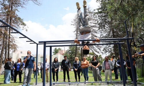 Huixquilucan fortalece deporte con gimnasios de calistenia