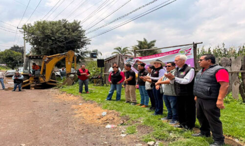 Amecameca impulsan modernización vial con pavimentación de “Camino Real” en Santa Isabel Chalma