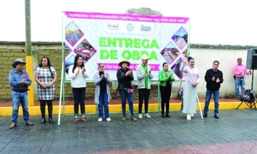 Transforman colonia en  Delegación Santiago Tepopula en Tenango del Aire