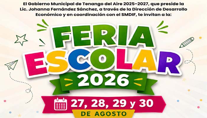 En Tenango del Aire se prepara Feria Escolar en apoyo a economía familiar