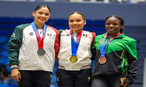 Gimnasia artística mexicana luce con oro y plata en Santo Domingo