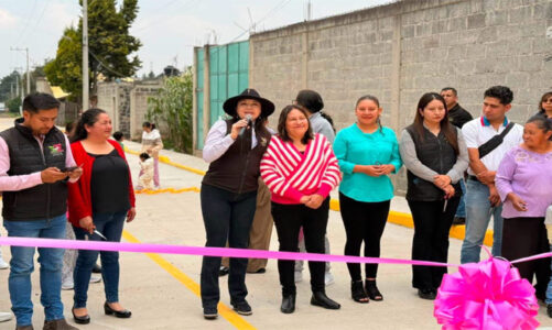 Ivette Topete impulsa entrega pavimentación y arranca nuevo proyecto en Amecameca