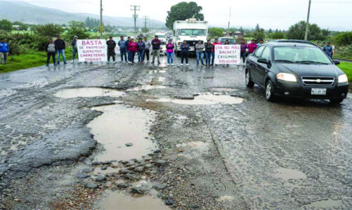 Carreteras rotas encienden protestas