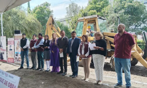 Inician construcción del Bachillerato Nacional Margarita Maza en Santiaguito, Texcoco