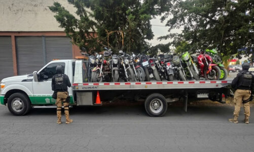 Saca de circulación vehículos irregulares programa Moto Segura en Toluca