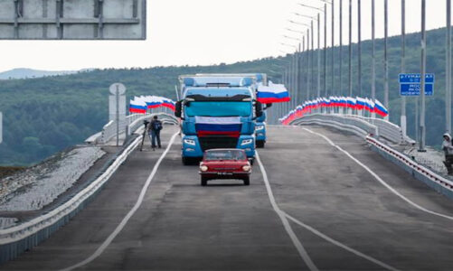 Inauguración puente vehicular que une a Rusia y la RPDC