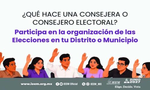 Invita IEEM a integrar Consejos Electorales en elecciones 2027