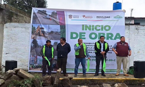 Ricardo Valencia arranca pavimentación en “Camino Viejo a Chimal” en Ozumba